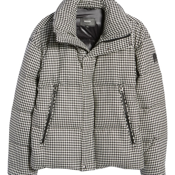 MACKAGE Men's Cesar Houndstooth Down Jacket 🖤 Large NWT - Picture 2 of 4